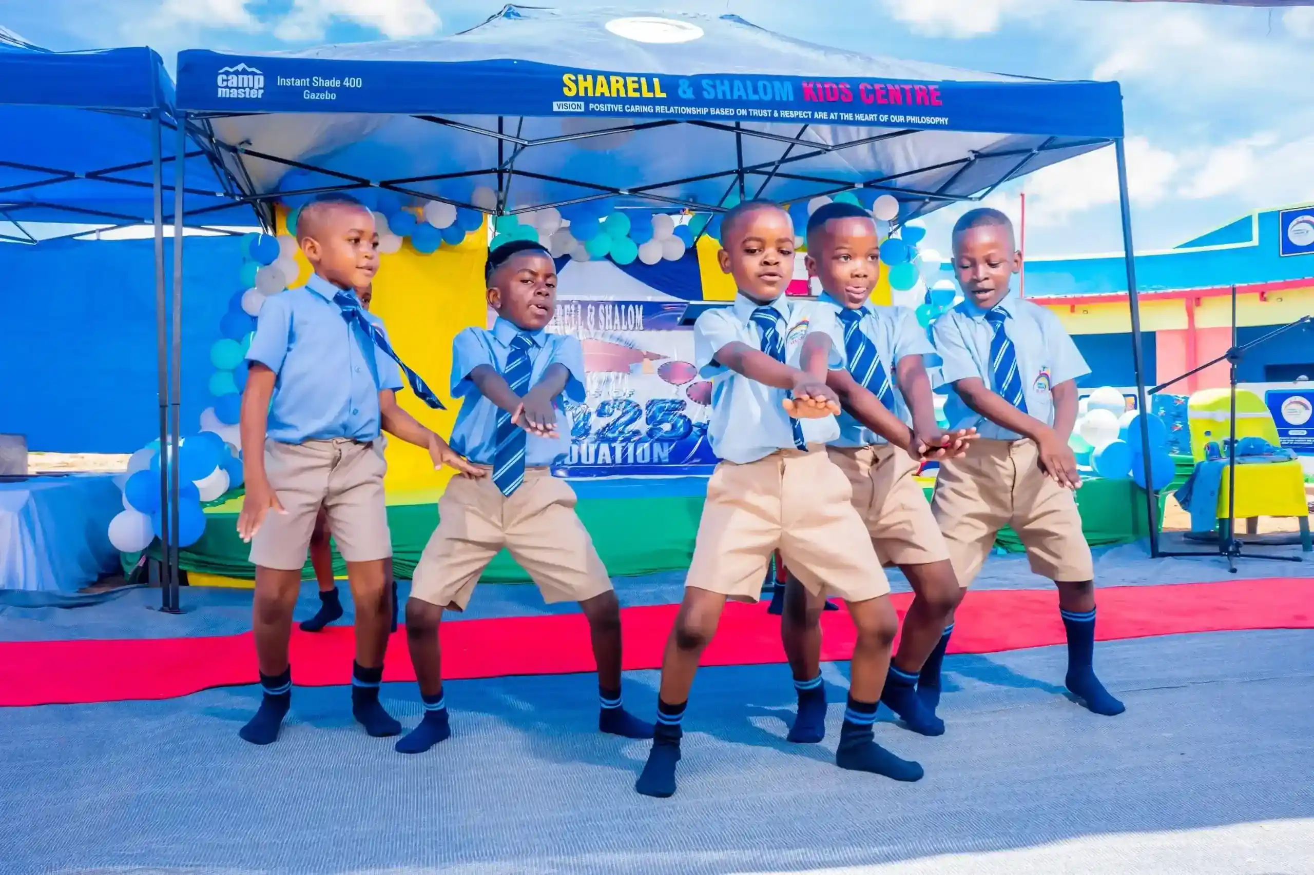Boys dancing in a music and movement class